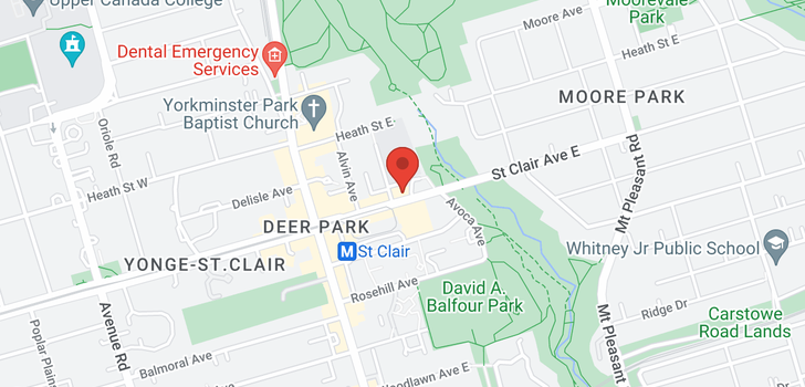 map of #100 -60 ST CLAIR AVE E